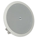 RCF PL 60, 6" Twin-Cone Flush Mounting Ceiling Speaker, White, 6W, 70-100V