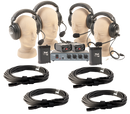Anchor Audio Portacom 4 User Pack (w/ cables), Portacom Four User Pack (With Cables) 4 BP-2000, four headsets, PC-2000, carrying case, and 4 EX-50M