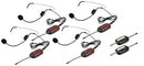 VocoPro COMMANDER-PLAY-4, 4 UHF Wireless Headset Mics with Receivers