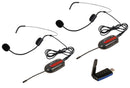 VocoPro COMMANDER-USB-HEADSET-2 - Two-Channel Digital UHF Wireless System with Headset Microphones and USB Receiver for PC or Mac