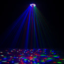 Eliminator Furious Three RG, 3 FX in One Lighting Effect, Moonflower, Wash, and Laser Combo