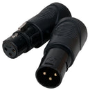 Accu-Cable ACRJ453PSET, RJ45 to 3 Pin XLR Male and XLR Female Adapter Set