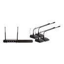 VocoPro DIGITAL-QUAD-C-500, Four Channel UHF Wireless Mic System with Conference Mics