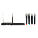 VocoPro DIGITAL-QUAD-H-500, Four Channel UHF Wireless Mic System with Handheld Mics