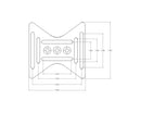 Global Truss VP-MH-Clamp, Video Wall Multi-Hole Panel Mount Clamp for LED Ground Stacking