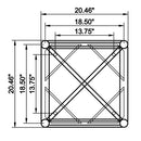 Global Truss DT-GP20-5FT, 5 ft DT-GP 20.5 in End Plate Bolt Together Truss