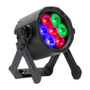 ADJ ElectraPix Par 7, IP65 Battery Powered Par, 7 x 20 Watt HEX LED, RGBAL+UV, Individual Pixel Control, Background RGB LEDs, Aria X2 Wireless, 20 Degree Diffusion Filter, L Track System