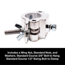 ADJ Pro-Clamp, 360 Degree Wrap-Around Tube Truss Clamp, Heavy Duty, Fits up to 2 Inch Truss or Pipe