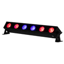 ADJ UBL6H, 1/2 Meter Linear Lime Infused Bar, 6 x 20 Watt HEX LED's, RGBAL Plus UV 17 Degree Beam Angle, High CRI of 90, Includes 20 Degree Diffusion Lens