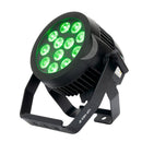 ADJ 12P HEX IP, Outdoor IP65 Rated HEX Par with 6 in 1 HEX LEDs, 12 x 12 Watt Rgbaw + UV Outdoor PowerCon True 1 In/Out Connectors, DMX IP Rated 5 Pin DMX Runbber Covers and Connectors, Linkable, 30 Degree Beam Angle