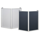 Accu-Stand Event Facade 2 W, White Frame 4 Panel Facade, Metal Frame, Removable Split System with Hinges, Removable Scrims, Includes Rugged Bag, Black and White Scrims
