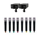 VocoPro FIELD-QUAD-FILM-8H, Portable Eight Handheld Field/Camera-Mountable Wireless Microphone System.