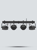 Chauvet DJ GigBAR Flex, 3-in-1 Pack-n-Go Lighting System with LED Derbys, Quad-Color Pars and Strobe Effects