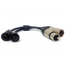 AAdynTech Hurricane IP65 DMX-Out Jumper Cable Male, IP65 Rated 5 Pin Connector to 5 Pin XLR - 12"Cable Male