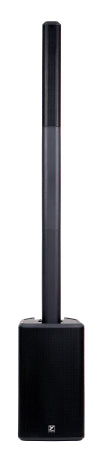 YORKVILLE - EXM MOBILE Tower -  battery-powered PA system. 4 3" midrange drivers, 10" subwoofer base, 3 channel mixer. 10 Hours of Battery Life.