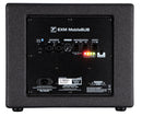 Excursion MobileSub: a compact and lightweight portable bass-reflex battery-powered subwoofer. Equipped with two 8-inch woofers, includes level controls, battery life indicator and Bluetooth streaming.