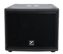 YORKVILLE - Excursion MobileSub: a compact and lightweight portable bass-reflex battery-powered subwoofer. Equipped with two 8-inch woofers, includes level controls, battery life indicator and Bluetooth streaming.