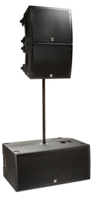 Paraline 2x 15” Powered Subwoofer 2800 watts peak – powered – compact stackable active subwoofer -- 2 x 12” front loaded woofers, with casters.