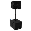Paraline 15” Premium Powered Subwoofer, with integrated power amplifiers  3000W Peak (1500W Program). Features a 15" Neodymium Driver with 4" Voicecoil. 135 dB Peak (129 dB Continuous.) XLR in and out, Locking PowerCON® connectors. Ground stack or fly with integrated rigging hardware. 11-ply Baltic Birch with Black Ultrathane paint. IP54 Rated for outdoor use.