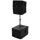 Paraline 18” Premium Powered Subwoofer, with integrated power amplifiers  3000W Peak (1500W Program). Features a 18" Neodymium Driver with 4" Voicecoil. 137 dB Peak (131 dB Continuous.) XLR in and out, Locking PowerCON® connectors. Ground stack or fly with integrated rigging hardware. 11-ply Baltic Birch with Black Ultrathane paint. IP54 Rated for outdoor use.