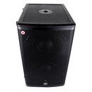 Excursion Professional Battery Powered Subwoofer. Bass reflex design equiped with two 10 inch neo woofers deliver 800 watts. Bass Reflex design, Bluetooth, min 5.5 hours battery life.