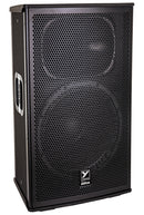 Elite 15” Powered Loudspeaker 2400 Watts peak (1200 watts program 15" Neo Woofer with 3" Voice Coil and & 3” titanium compression driver on 60°x40° horn – Dedicated FOH Cabinet w/flying Hardware, built in mixer, and iOS and Android APP for remote control of DSP settings.