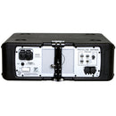 Paraline Compact Line Array Powered top box, with 2 x 6” neodymium LF Drivers, 1x1" Exit Neodymium HF Driver, with Tom Danley's patented Paraline lens and Synergy Horn Technologies. 850W Peak (600 W Program) with DSP, Array Hardware, XLR in and out, Locking powerCON® connectors, IP54 Rated for Outdoor Use. Max SPL 134 dB, Polypropylene enclosure.