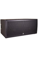 Paraline 2x 15” Powered Subwoofer 2800 watts peak – powered – compact stackable active subwoofer -- 2 x 12” front loaded woofers, with casters and fly points.