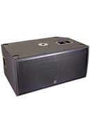 Paraline 2x 15” Powered Subwoofer 2800 watts peak – powered – compact stackable active subwoofer -- 2 x 12” front loaded woofers, with casters.