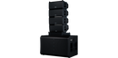 QSC LS218 ground stack with LA108