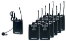 VocoPro SilentPA-TOUR10, 16CH UHF WIRELESS AUDIO BROADCAST SYSTEM (bodypack transmitter with ten bodypack receivers)