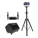 VocoPro SmartOke-KHB, 100W SmartOke Karaoke Home Bar Package with Powered Vocal Speaker and Multi-Effect DJ Light