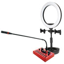 VocoPro STREAMER-DESKTOP VLOG, USB audio interface, gooseneck microphone, and LED Ring Lightpackage for content creators