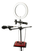 VocoPro STREAMER-LIVE, USB audio interface, condenser microphone, boom stand, and LED light package for content creators