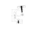 Global Truss TRIGGER CLAMP, Narrow Hook Trigger Clamp with T-Handle for 2 in Tube