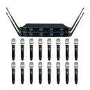 VocoPro UDX-ACAPELLA-16 - Professional Digital UHF PLL Wireless Mic System with Sixteen Handheld Vocal Microphones