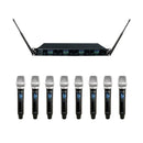 VocoPro UDX-ACAPELLA-8 - Professional Digital UHF PLL Wireless Mic System with Eight Handheld Vocal Microphones