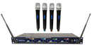 VocoPro UHF-5805-10 - Professional Rechargeable 4 Channel UHF Wireless Microphone System