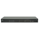 EtherWAN EtherWAN-EX19162, Unmanaged 16-Port Gigabit PoE Ethernet Switch with 2-Port SFP and 2-Port RJ45