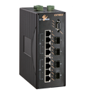 EtherWAN EX78802-0VBT, Hardened Managed 4 to 10-port 10/100BASE (8 x PoE) and 2-port Gigabit Ethernet Switch