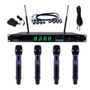 VocoPro UTD-QUAD-ACAPELLA - Quad True-Diversity Professional Digital Wireless PLL Microphone System with Four Handheld Microphones - View 3