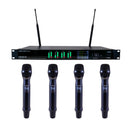 VocoPro UTD-QUAD-ACAPELLA, Quad True-Diversity Professional Digital Wireless PLL Microphone System with Four Handheld Microphones