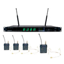 VocoPro UTD-QUAD-PLAY - Quad True-Diversity Professional Digital Wireless PLL Microphone System with Four Bodypack/Headset Microphones