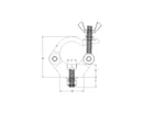 PRODJ-X-PRO-CLAMP HEAVY DUTY CLAMP 750KGS M12 BOLT